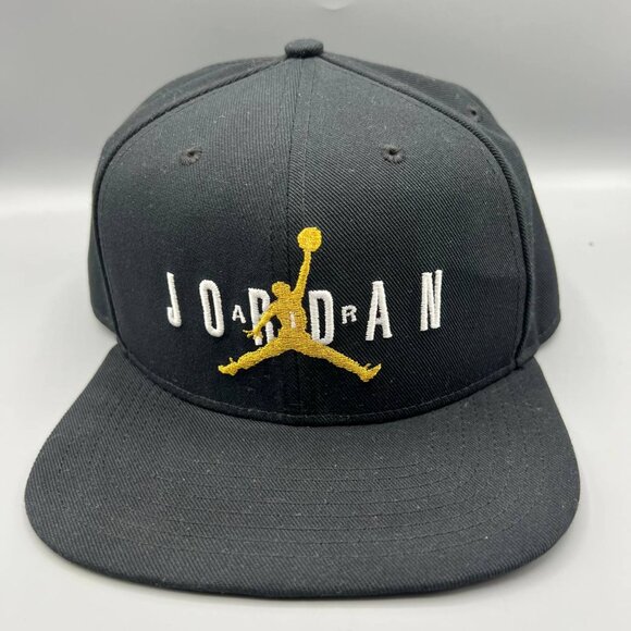 Air Jordan Hat Men Black Embroidered Logo Jumpman‎ Snap Back Cap